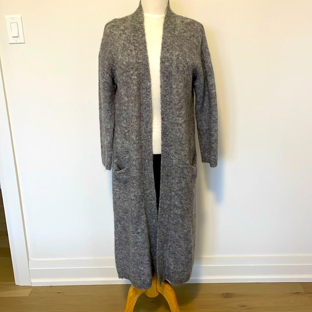 ARTLOVE - Maxi Length Cardi in Medium Heather Grey colour - Size S